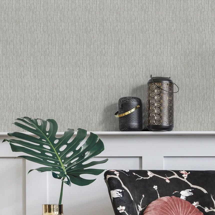 Szürkészöld vlies tapéta - bambusz utánzat 6509-3, Batabasta, ICH Wallcoverings
