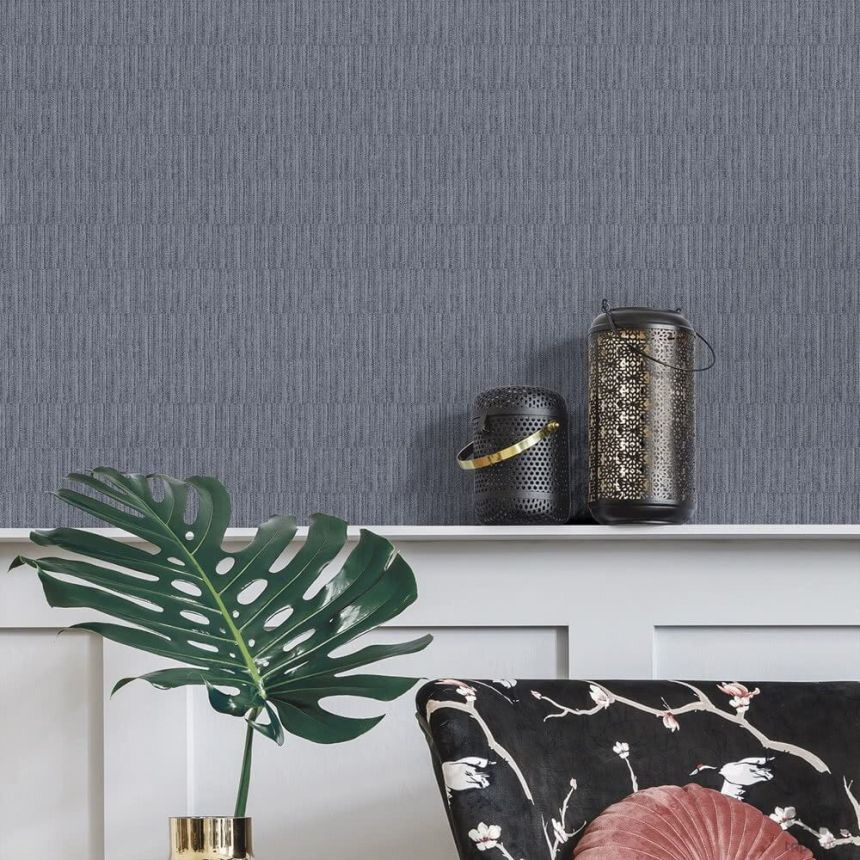Kék vlies tapéta - bambusz utánzat 6509-1, Batabasta, ICH Wallcoverings