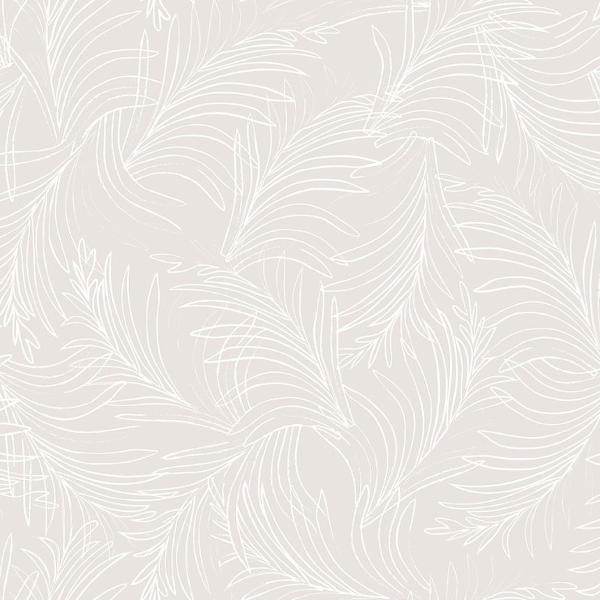 Bézs vlies tapéta, pálmalevél 6507-2, Batabasta, ICH Wallcoverings