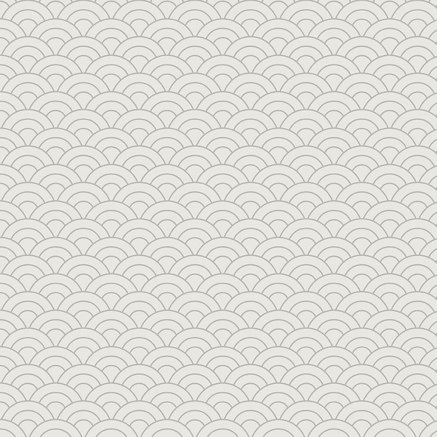 Szürke vlies tapéta, íves mintával 6506-1, Batabasta, ICH Wallcoverings