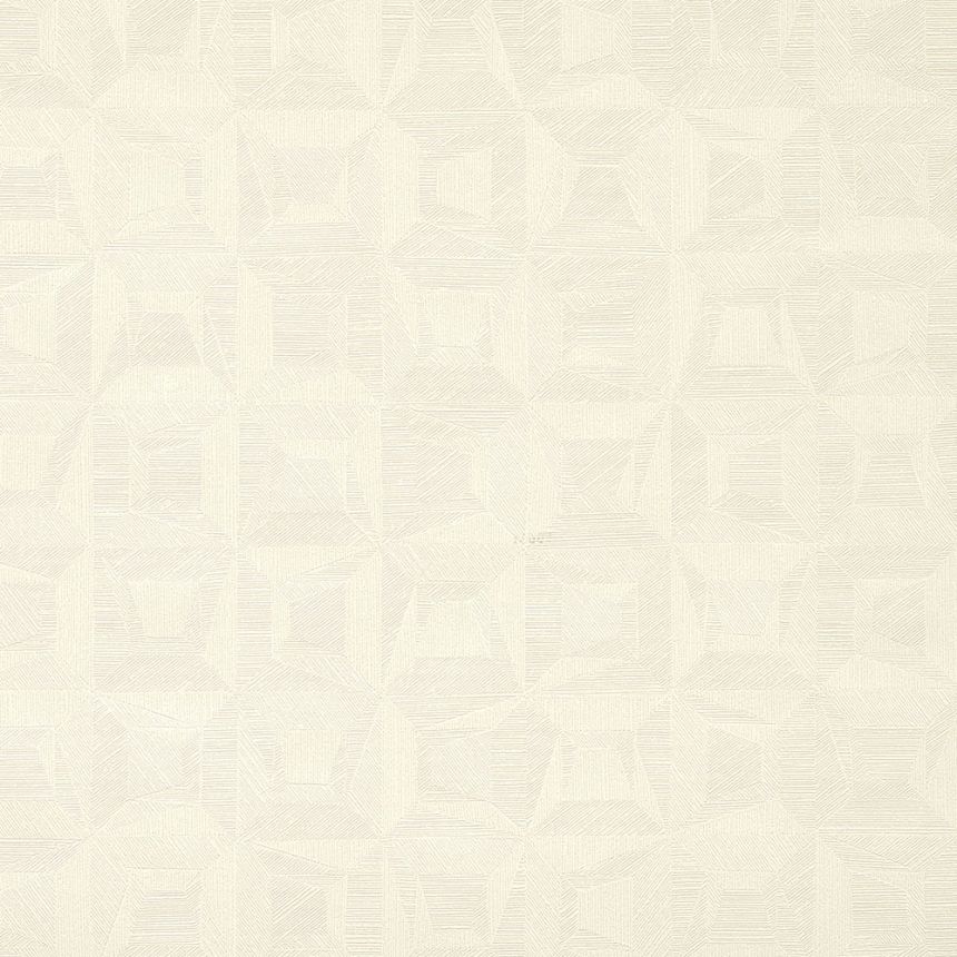 Fehér vlies geometrikus tapéta, vinil felső réteg 31901, Textilia, Limonta
