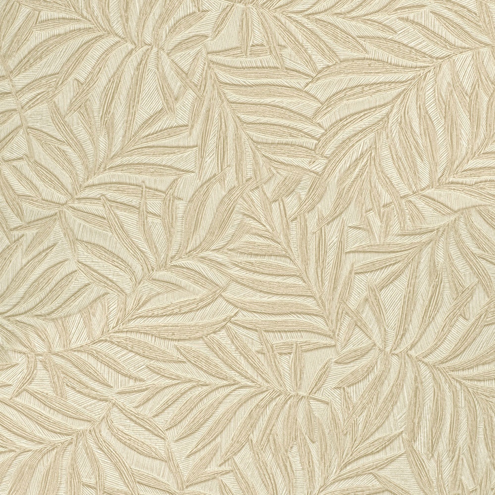 Bézs vlies tapéta, vinil felső réteg, Levelek 31803, Textilia, Limonta