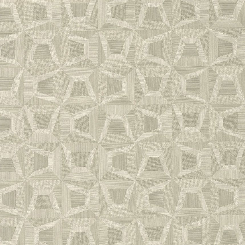 Bézs vlies geometrikus tapéta, vinil felső réteg 31904, Textilia, Limonta