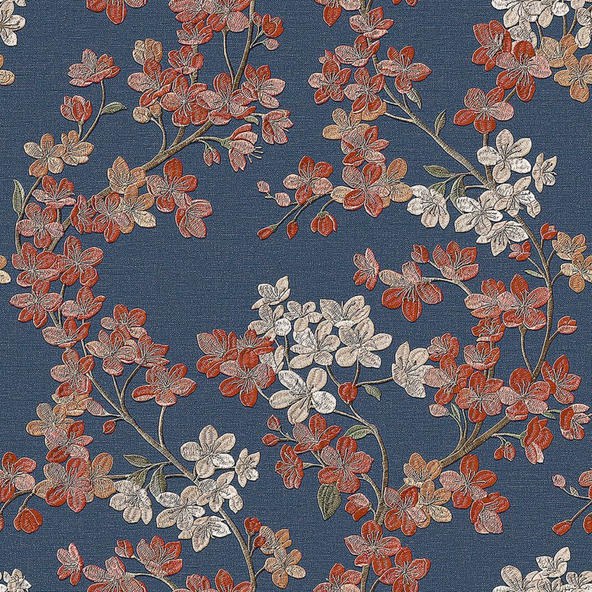 Luxus vlies kék tapéta virágok GR322206, Grace, Design ID