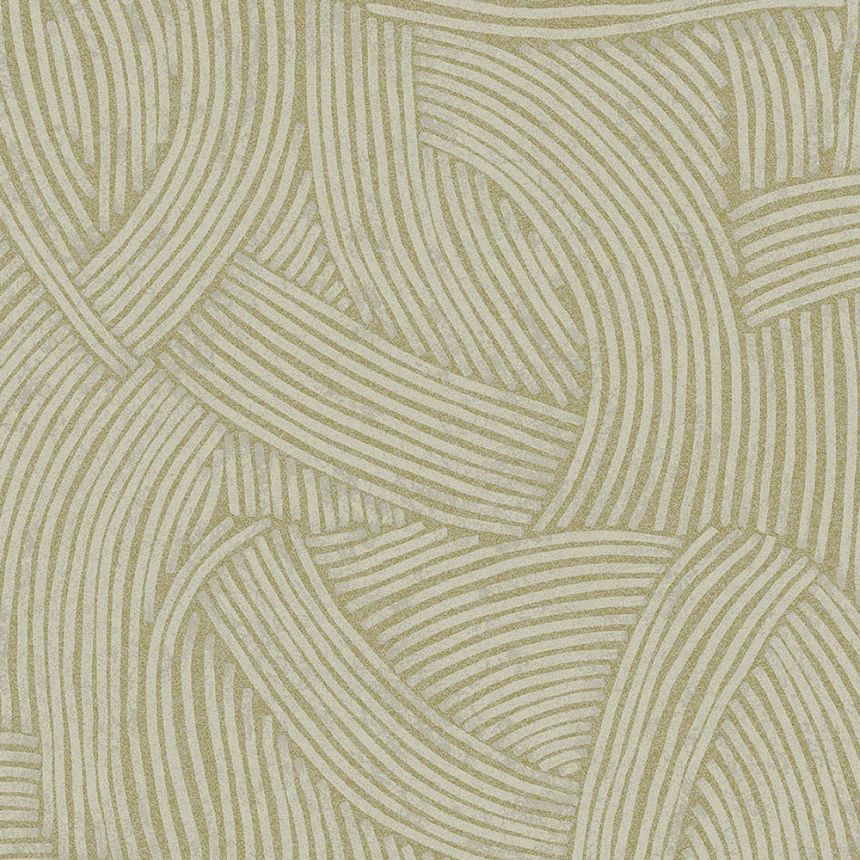Zöld vlies tapéta grafikus etno mintával 318013, Twist, Eijffinger