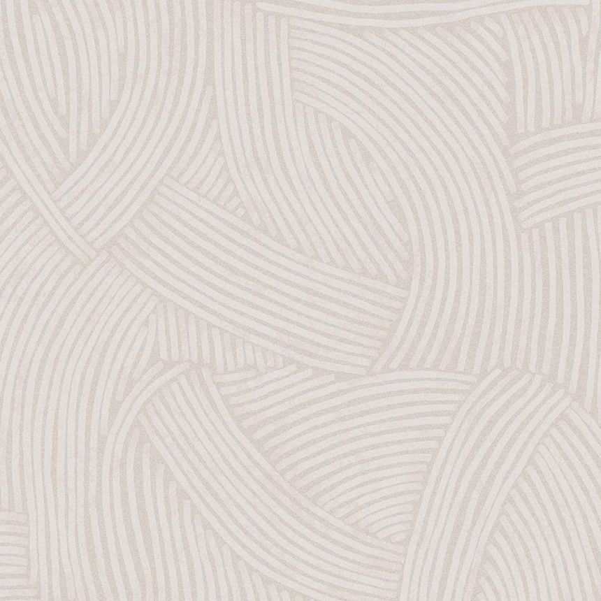 Krémes vlies tapéta grafikus etno mintával 318010, Twist, Eijffinger