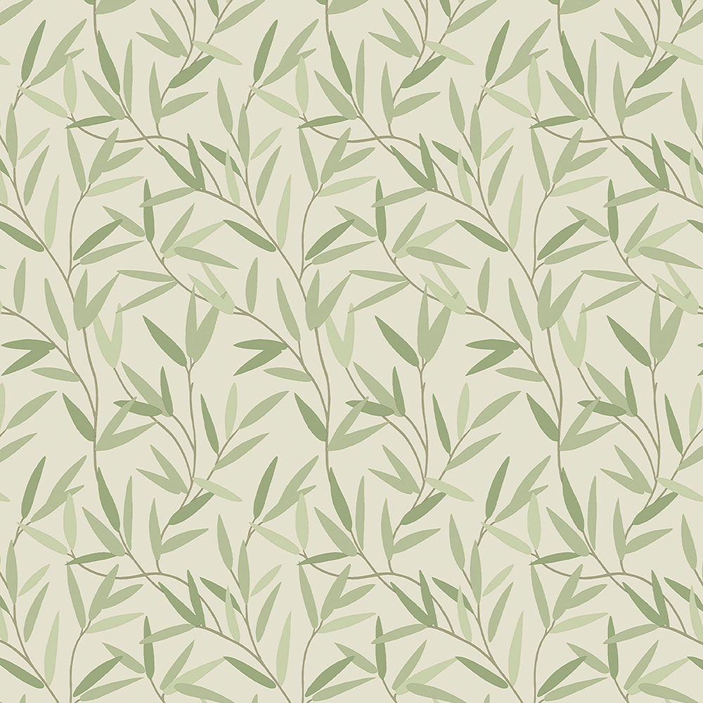 Vlies tapéta zöld bambusz ágakkal 113364, Laura Ashley, Graham & Brown