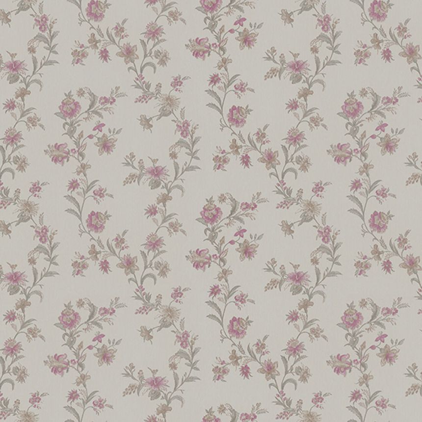 Bézs színű vlies virágos tapéta, Z66853, Satin Flowers, Zambaiti Parati