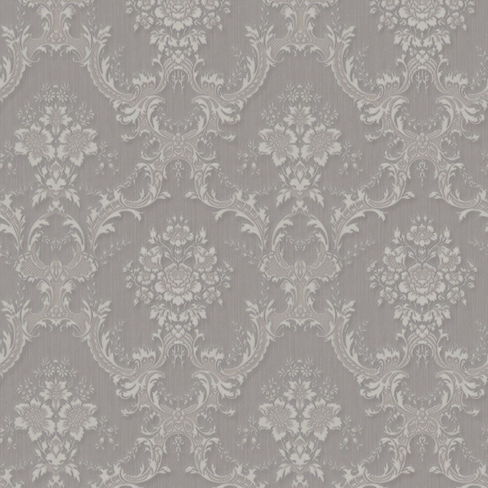 Szürke vlies barokk tapéta, Z66841, Satin Flowers, Zambaiti Parati
