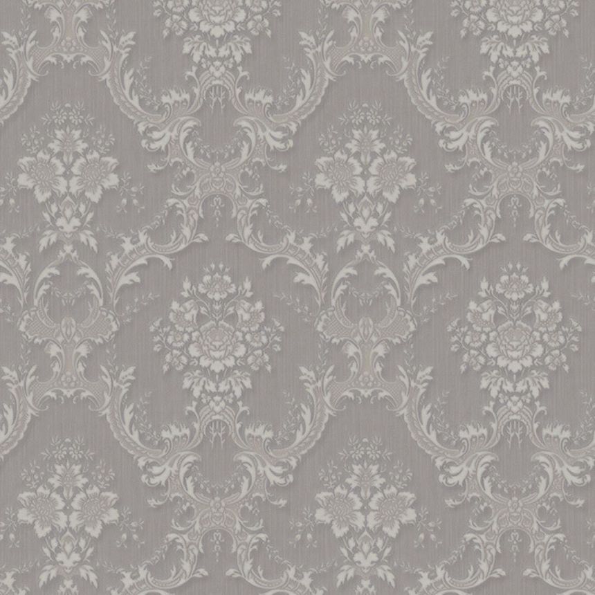 Szürke vlies barokk tapéta, Z66841, Satin Flowers, Zambaiti Parati