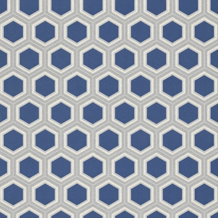 Luxus kék geometrikus vlies tapéta Z76045, Vision, Zambaiti Parati
