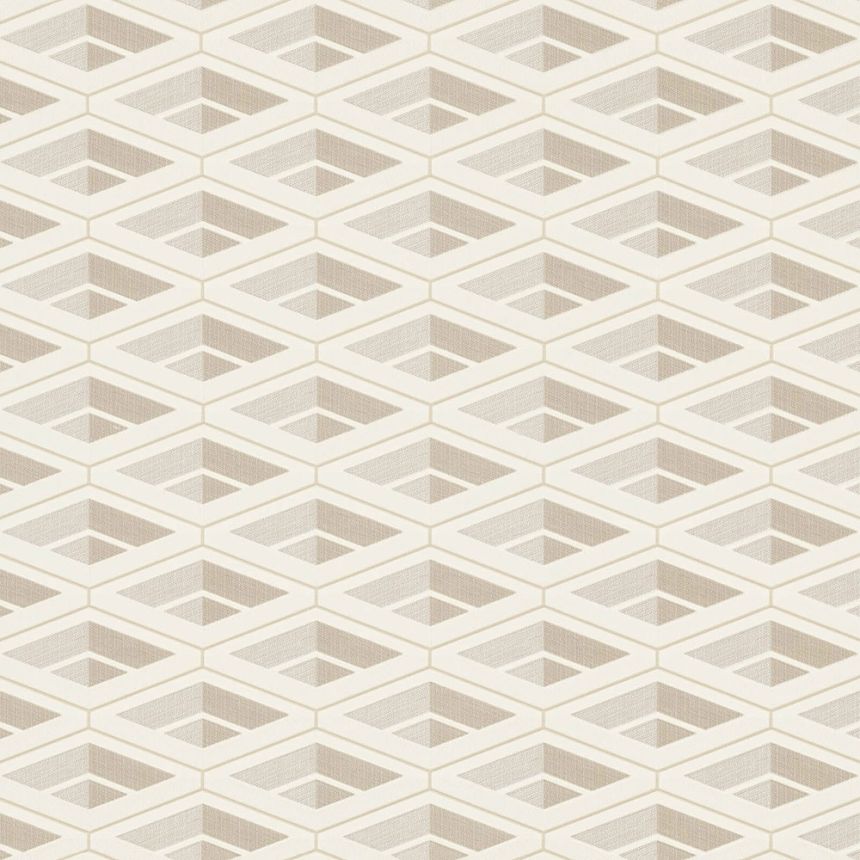 Luxus krémszínű geometrikus vlies tapéta Z76025, Vision, Zambaiti Parati