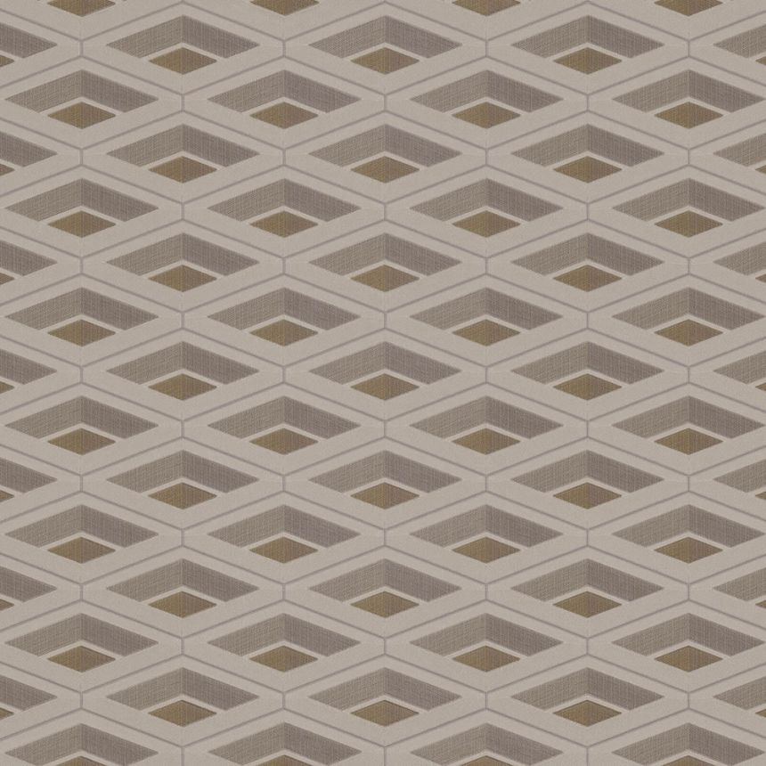 Fémes szürke-bézs geometrikus vlies tapéta Z76016, Vision, Zambaiti Parati