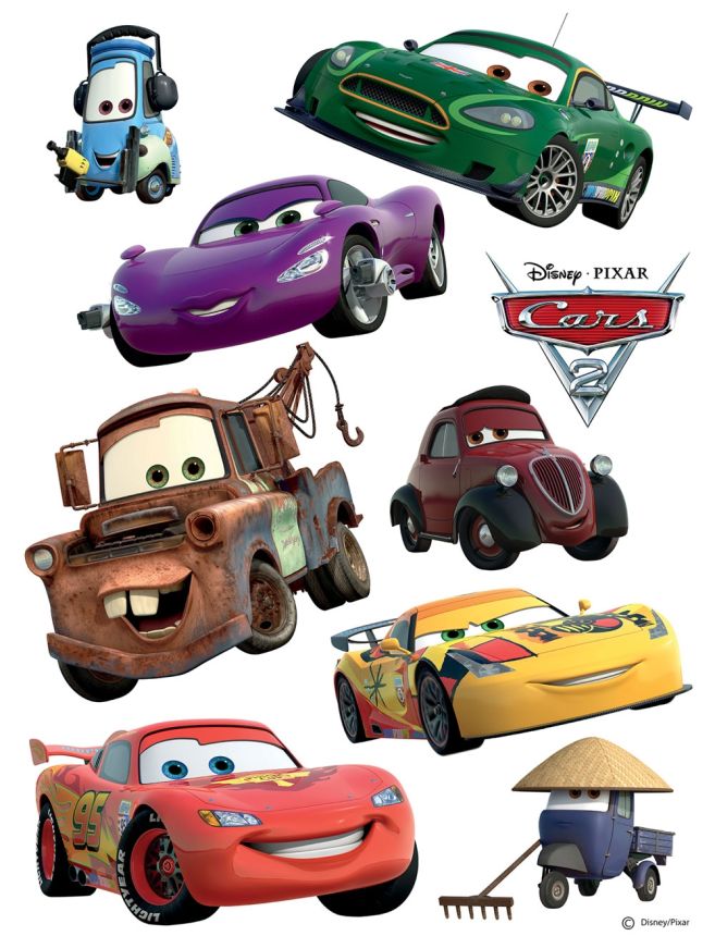 Gyerek öntapadó matrica DK 887, Disney Cars/Verdák 2, Mc Queen a Mater, AG Design