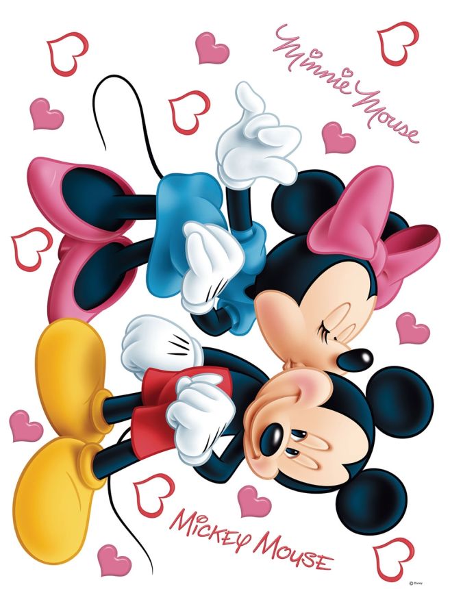 Gyerek öntapadó matrica DK 882, Disney, Minnie a Mickey Pusy, AG Design